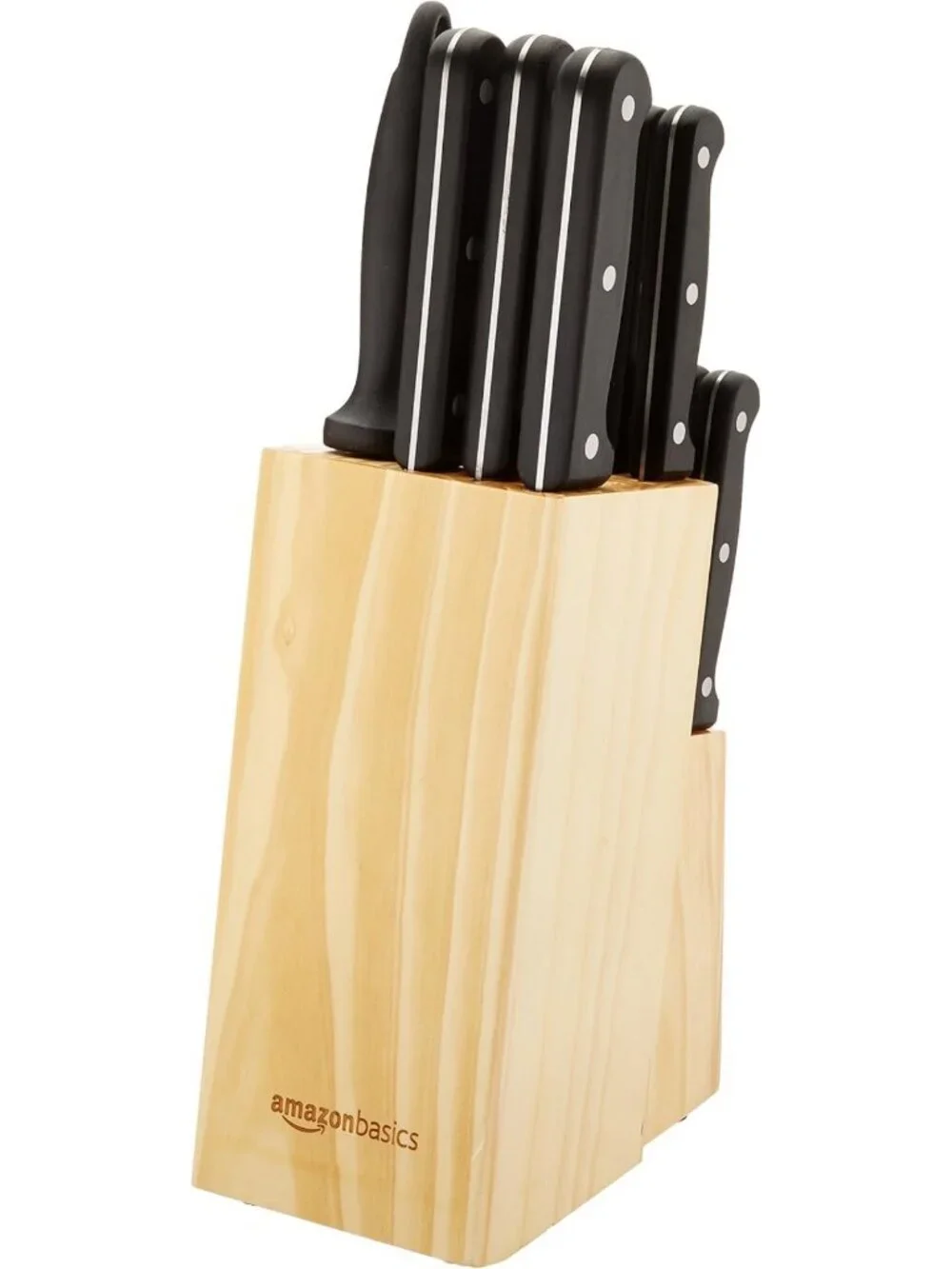 14-Piece High Carbon Stainless Steel Kitchen Knife Set with Sharpener & Block